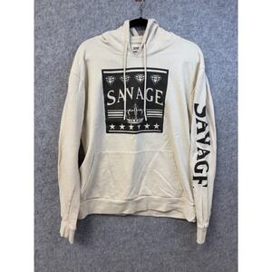 Seven Souls New York Branded "Savage" Hoodie Graphic Print Size XL